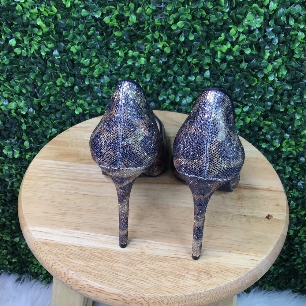 Jessica‎ Simpson animal print sparkling heels